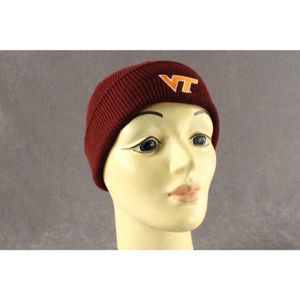 College VT Virginia Tech Logo Blacksburg HOKIES Knit Stocking Winter Cap Hat